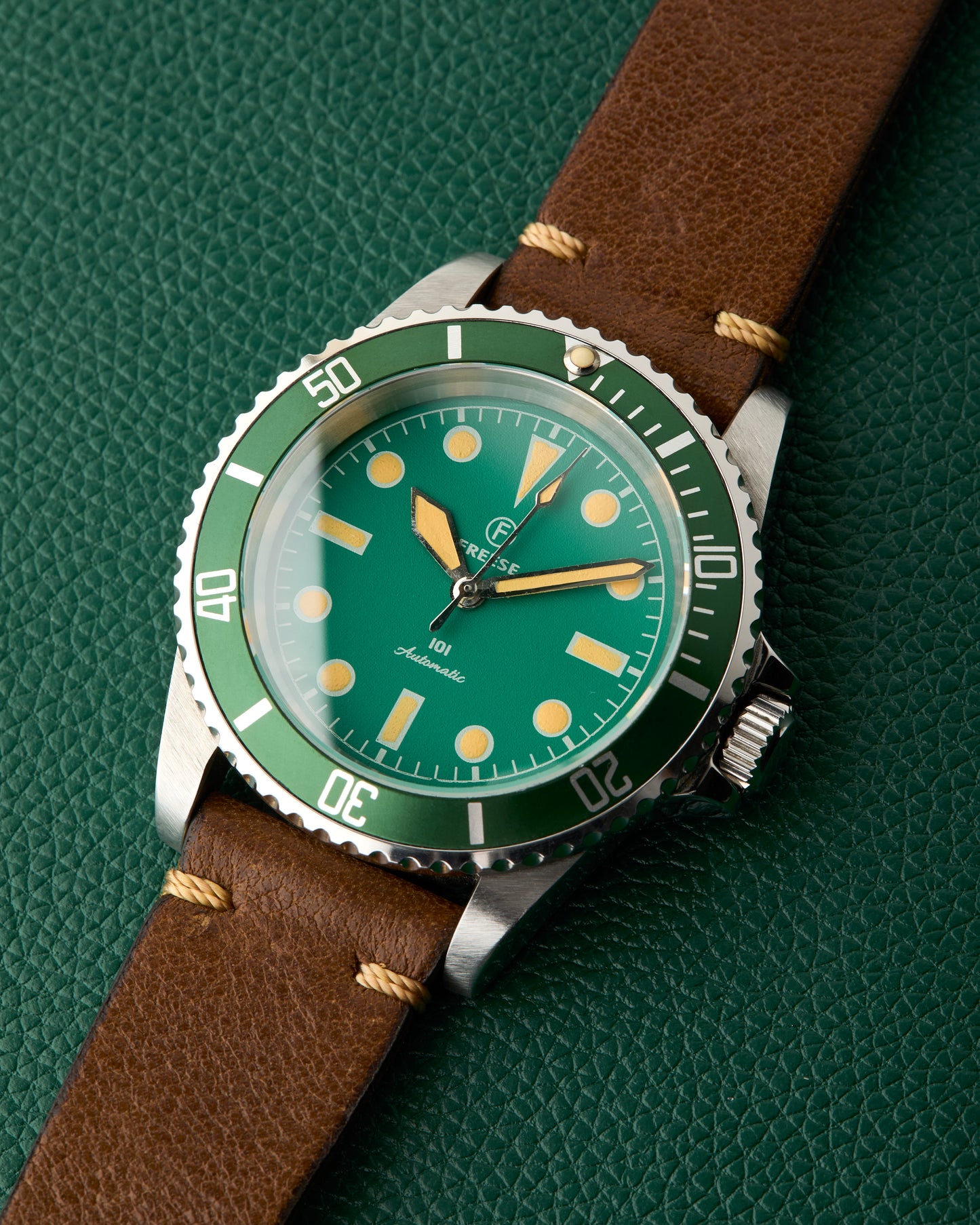 Freese 101 Green Dial Green Bezel Automatic Simon Freese Watch