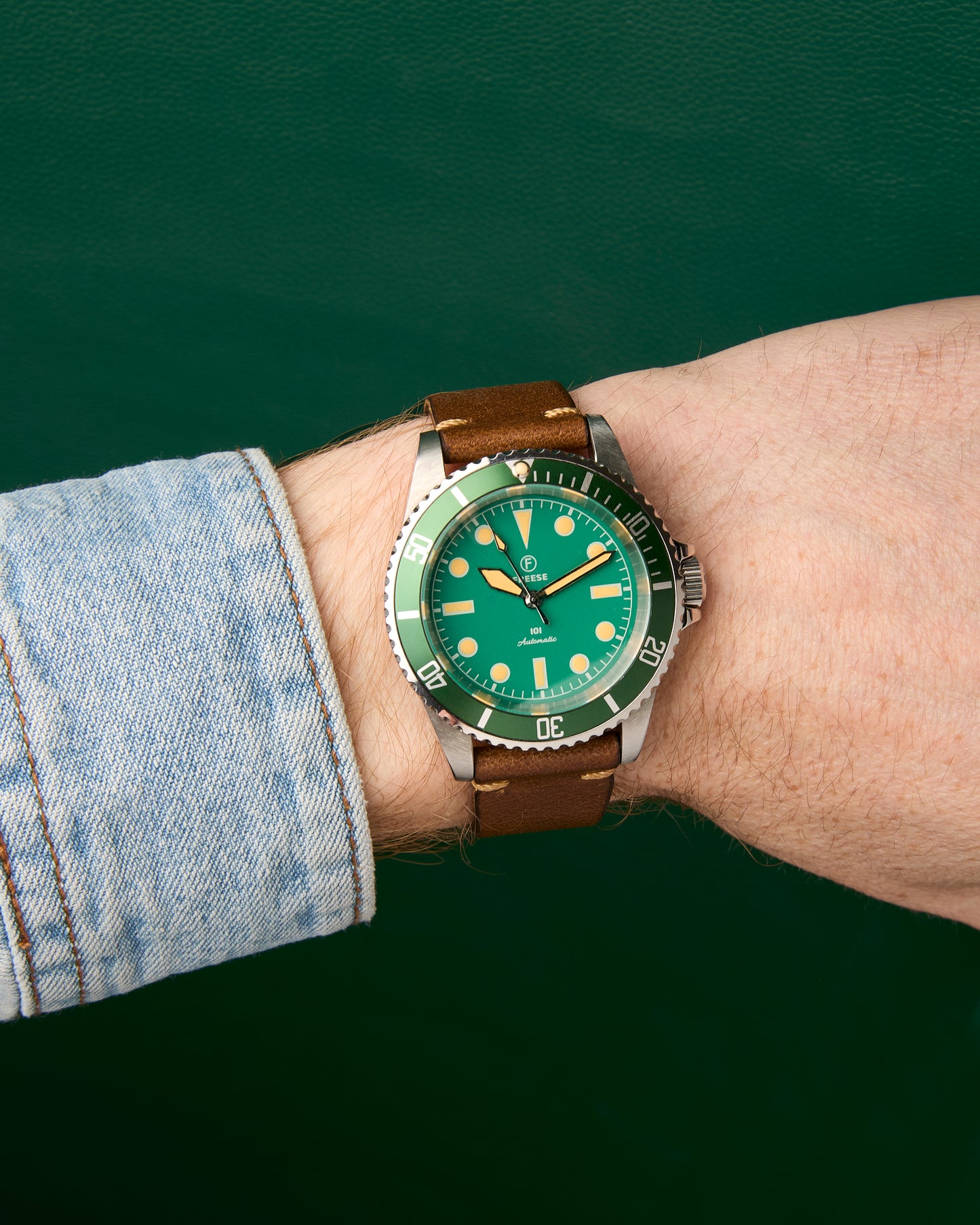 Freese 101 Green Dial Green Bezel Automatic Simon Freese Watch