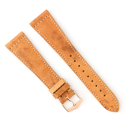 Hatchling Straps Vintage Inspired Brown-Long 22mm