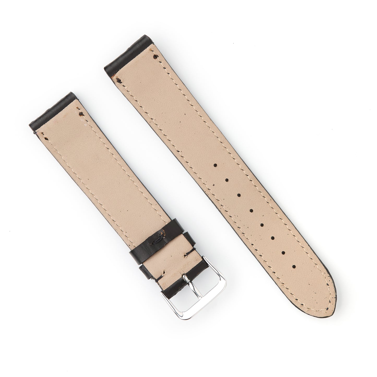 Hatchling Straps Vintage Inspired Black-Long 19mm