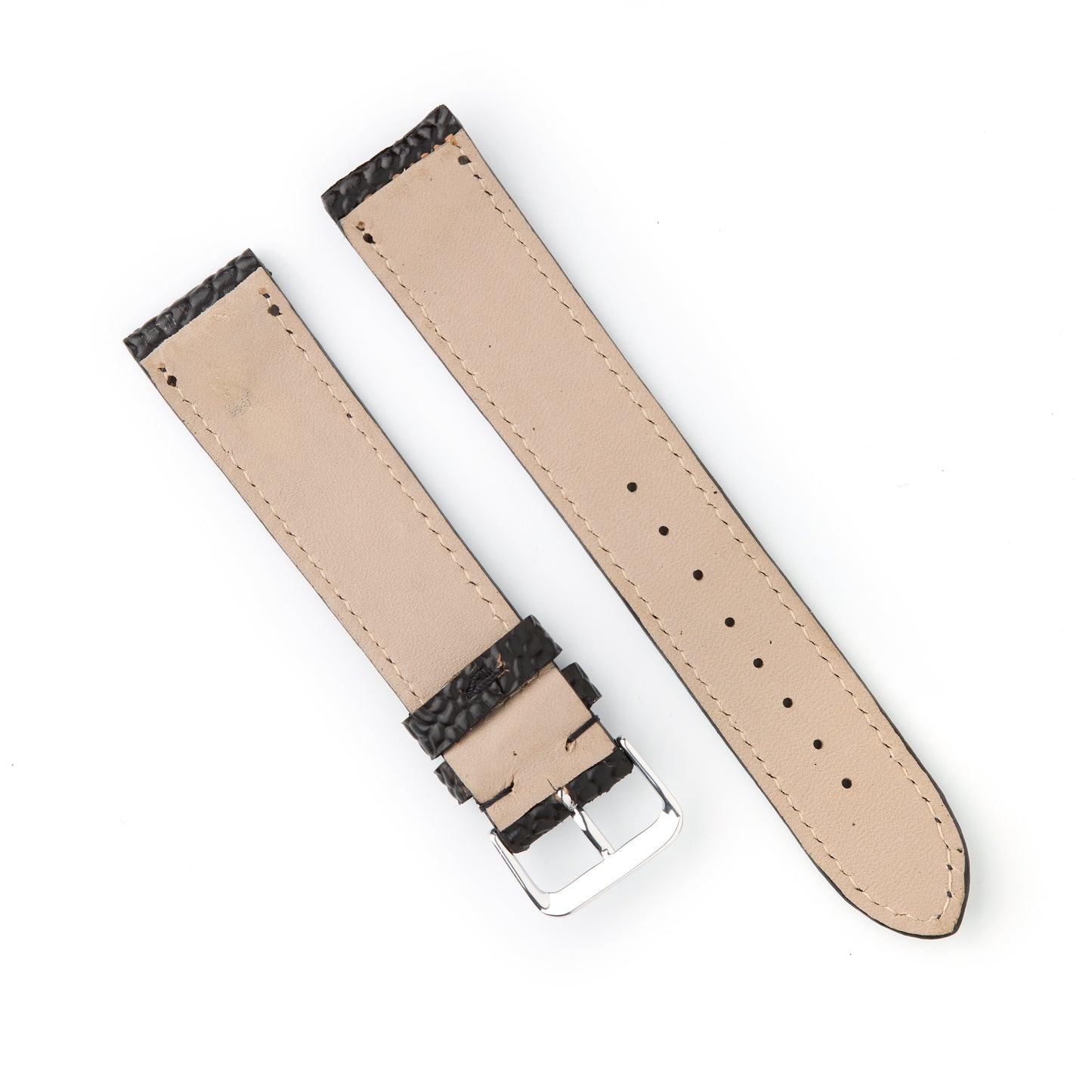 Hatchling Straps Vintage Inspired Black-Long 19mm