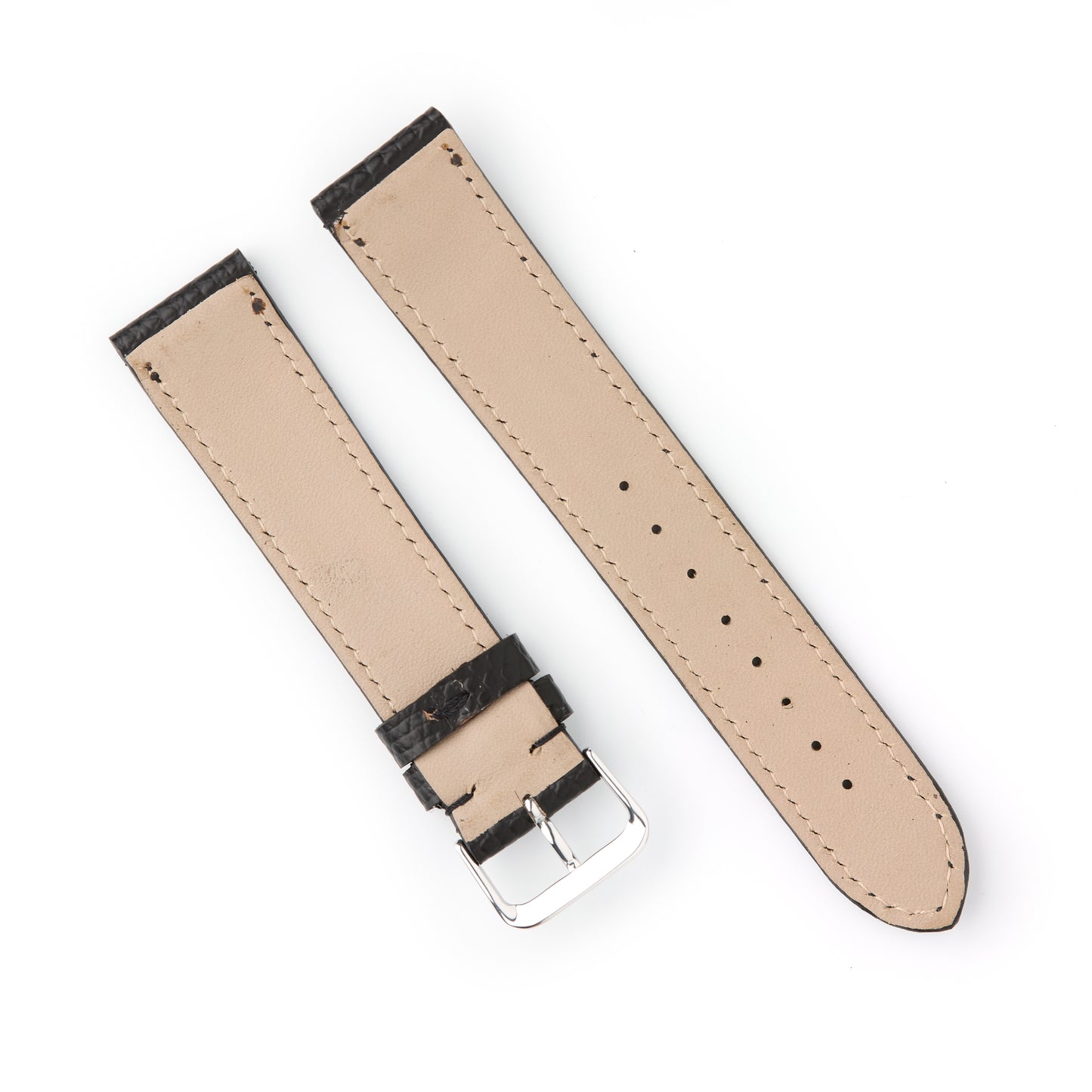 Hatchling Straps Vintage Inspired Black-Long 19mm