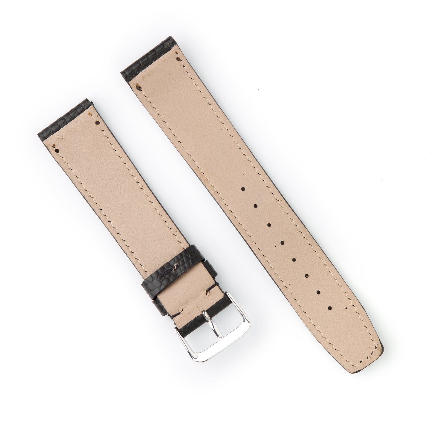 Hatchling Straps Vintage Inspired Black-Long 19mm