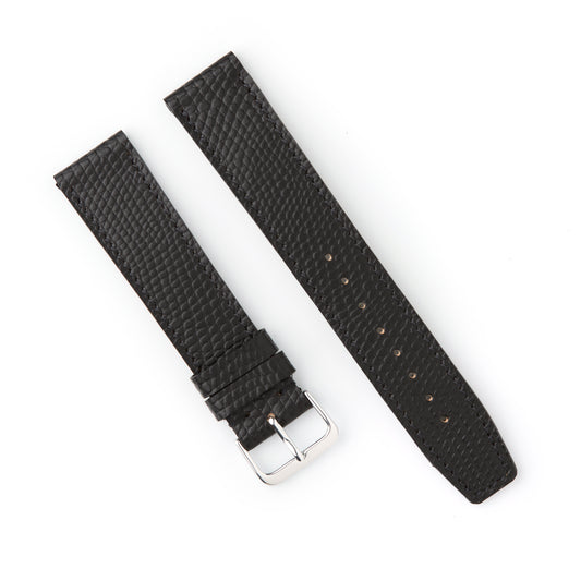 Hatchling Straps Vintage Inspired Black-Long 19mm