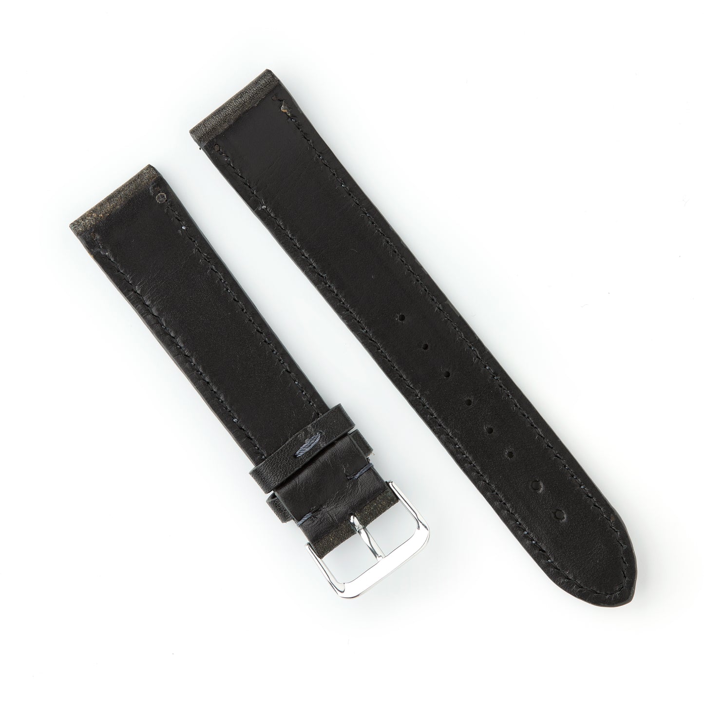 Hatchling Straps Vintage Inspired Black-Long 19mm