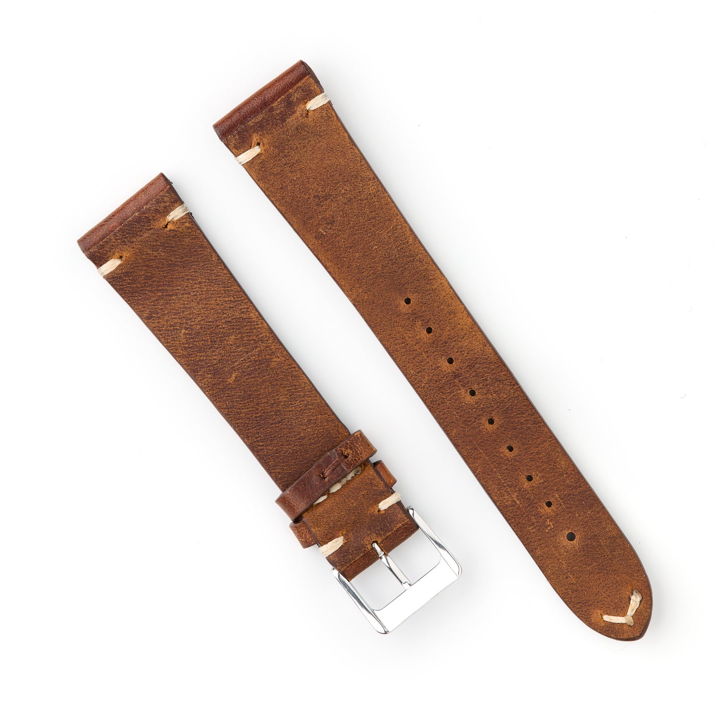 Hatchling Straps Vintage Inspired Brown-Long 21mm