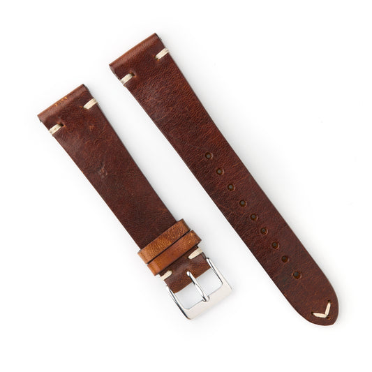 Hatchling Straps Vintage Inspired Brown-Long 21mm
