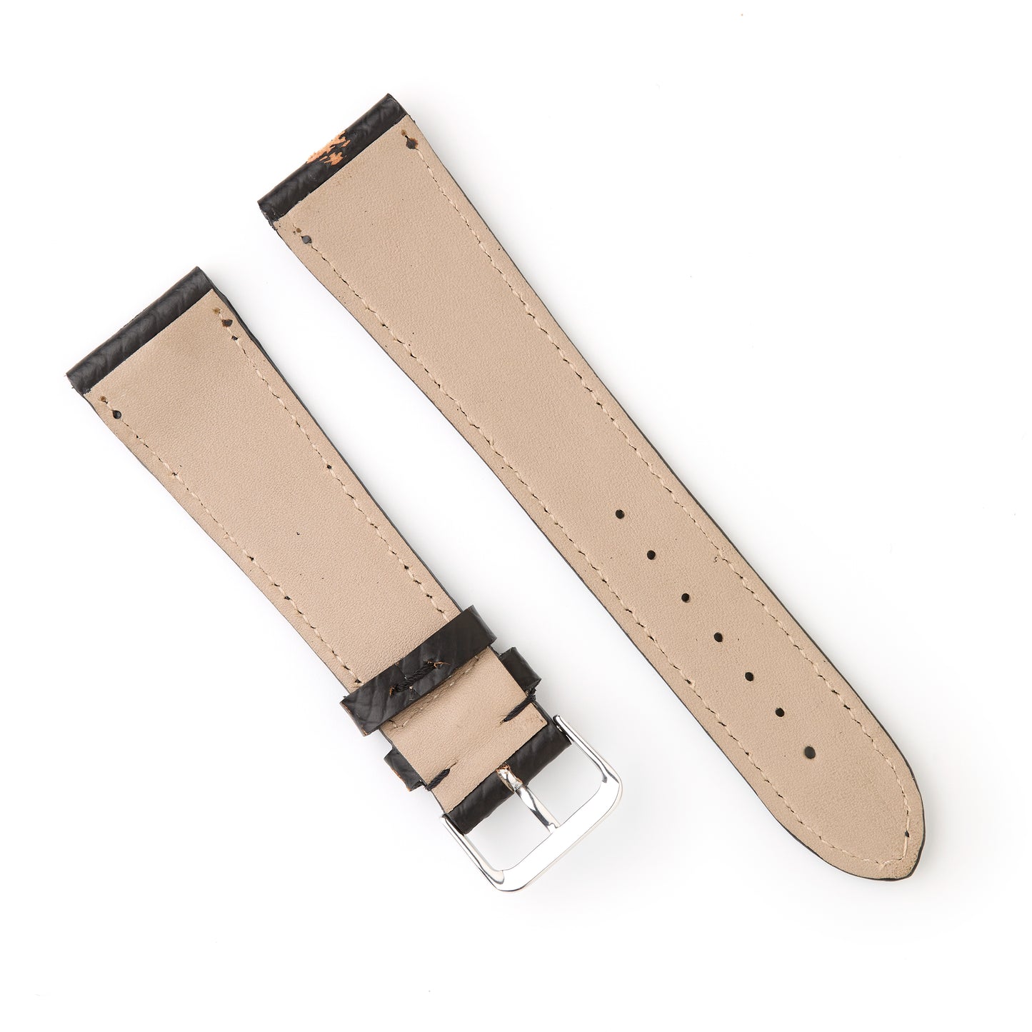 Hatchling Straps Vintage Inspired Black 22mm-Long