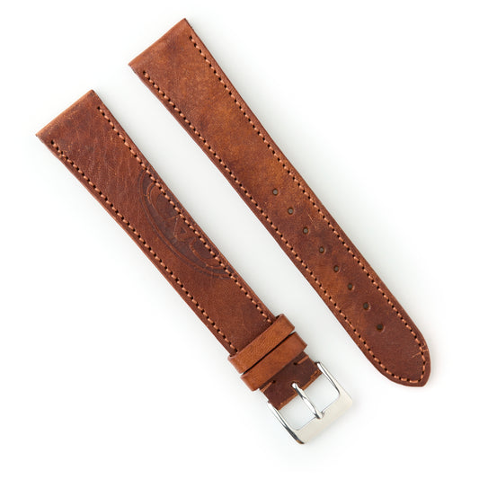 Hatchling Straps Vintage Inspired Brown 20mm-Extra Long