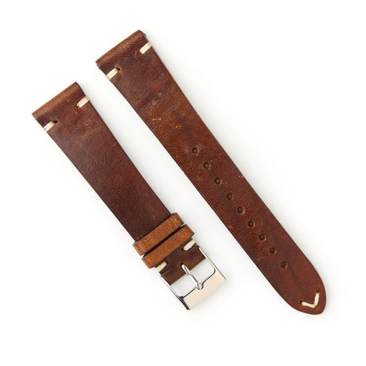 Hatchling Straps Vintage Inspired Brown 20mm-Long