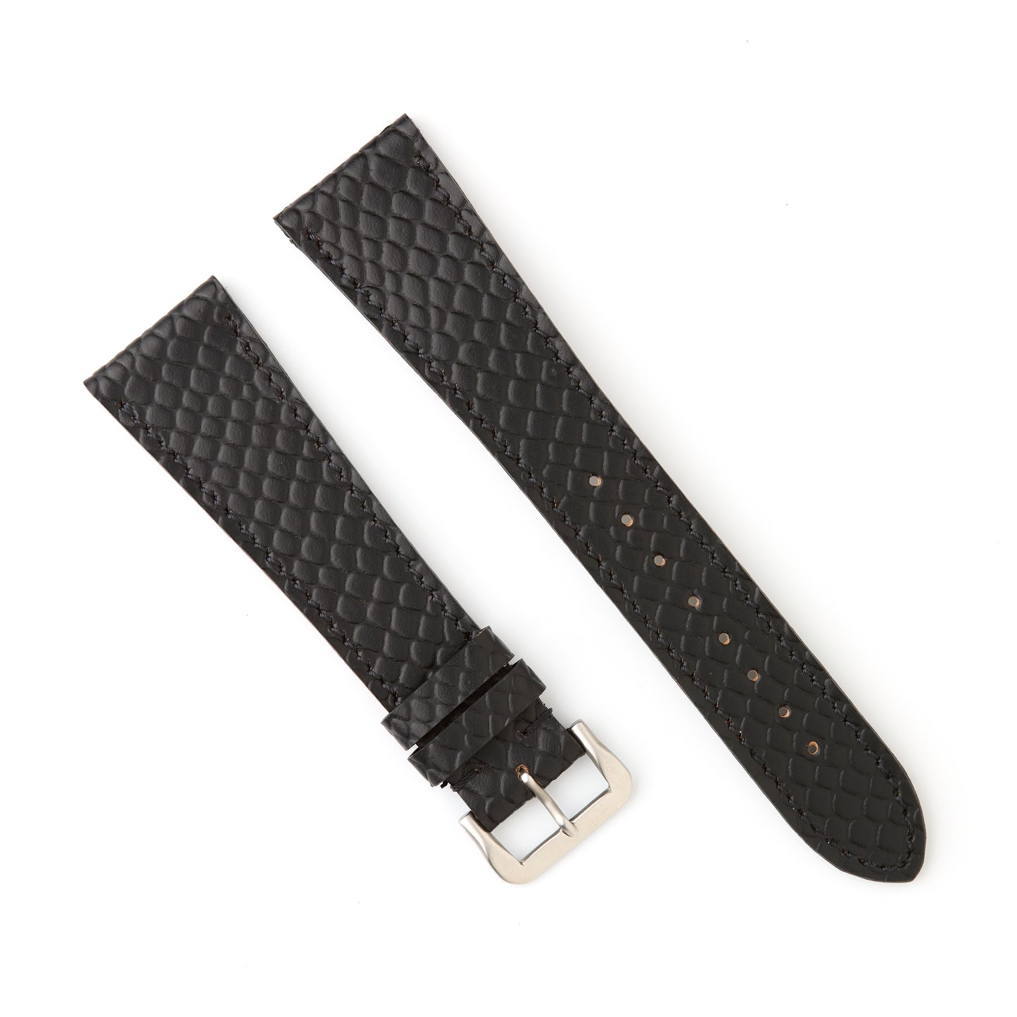 Hatchling Straps Vintage Inspired Black 22mm-Long
