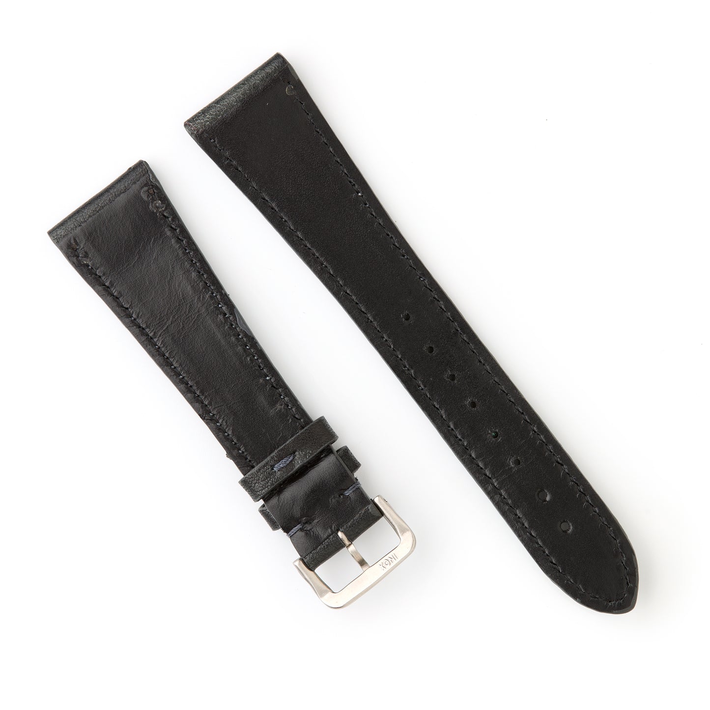 Hatchling Straps Vintage Inspired Black-Long 22mm