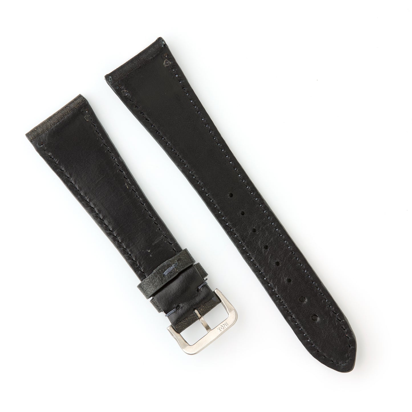 Hatchling Straps Vintage Inspired Black-Long 22mm
