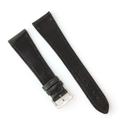 Hatchling Vintage Inspired Watch Strap Band Black-Long 22mm