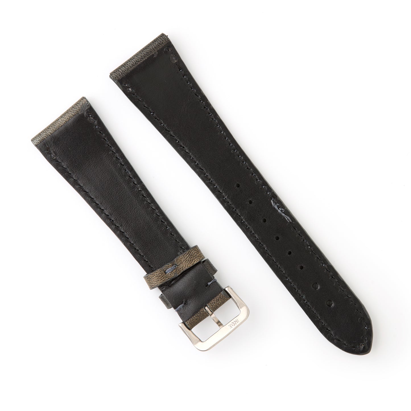 Hatchling Straps Vintage Inspired Grey-Long 22mm