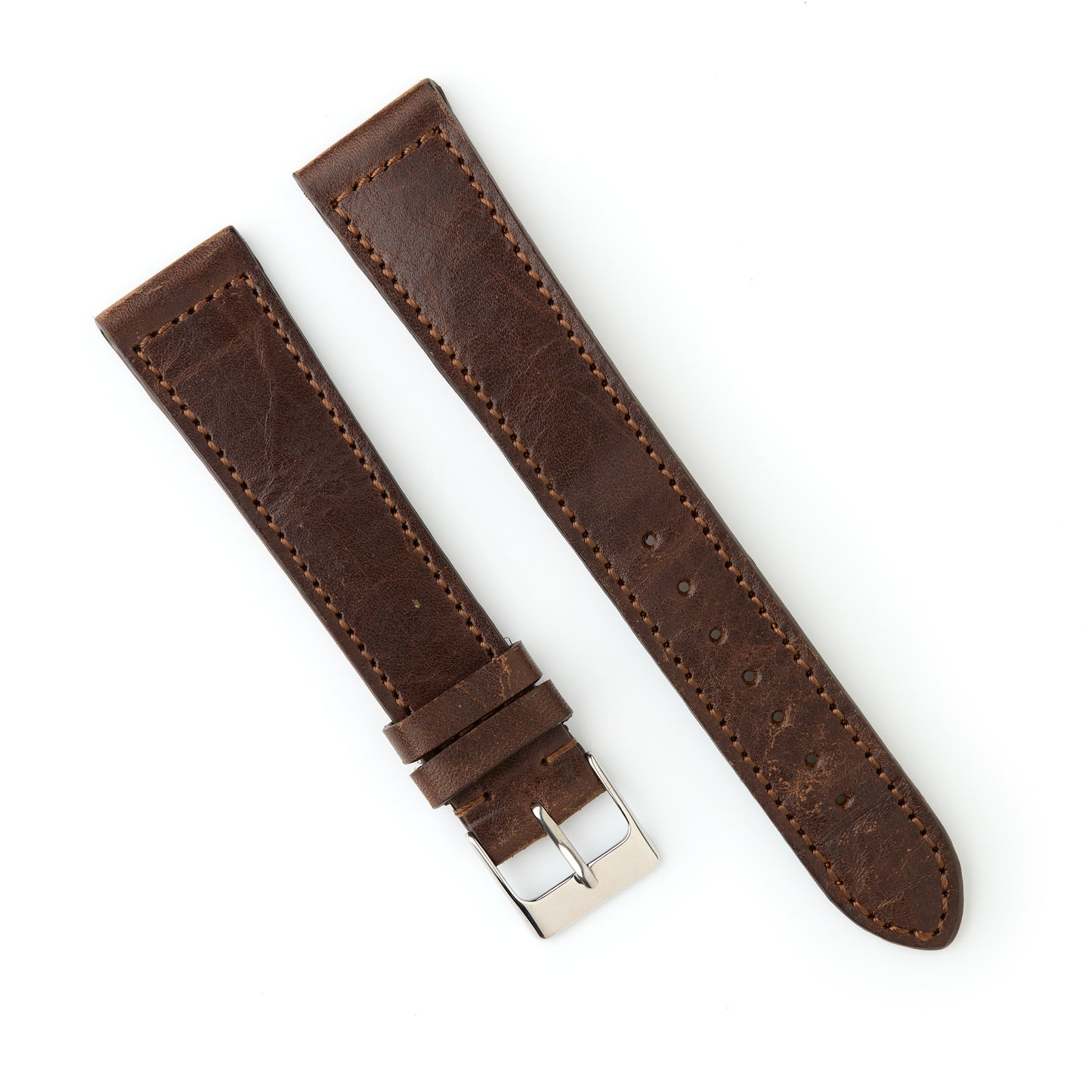 Hatchling Straps Vintage Inspired Brown-Long 20mm