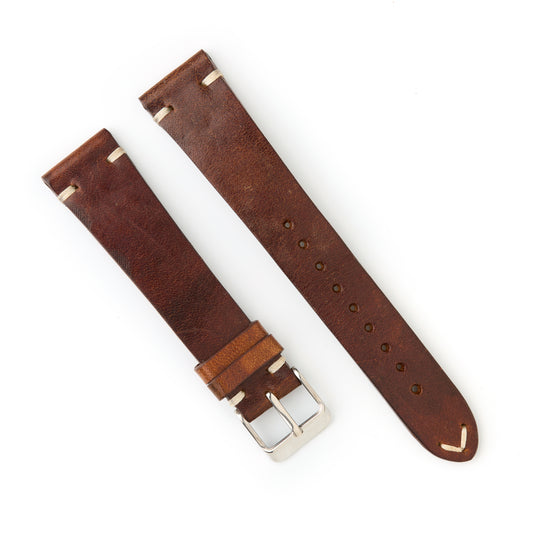 Hatchling Straps Vintage Inspired Brown-Long 20mm