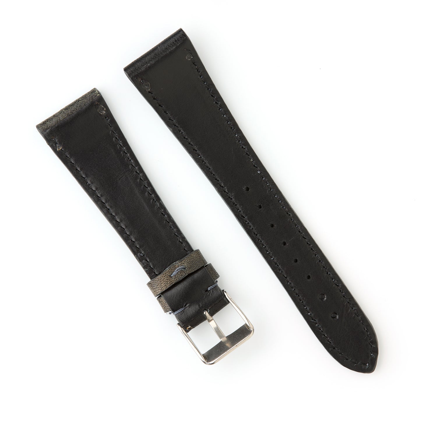 Hatchling Straps Vintage Inspired Black-Long 22mm