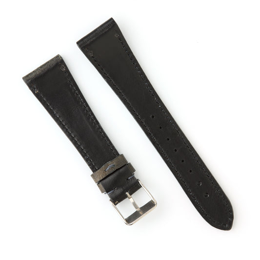 Hatchling Vintage Inspired Watch Strap Band Black-Long 22mm
