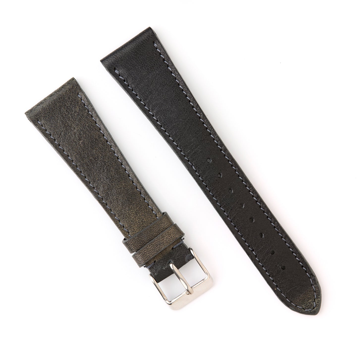 Hatchling Straps Vintage Inspired Black-Long 22mm
