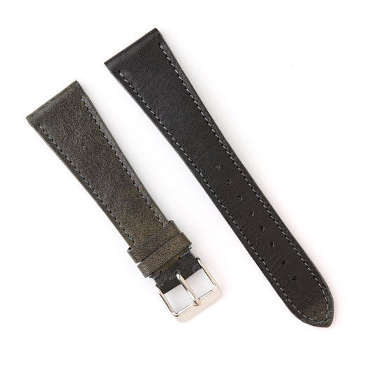 Hatchling Straps Vintage Inspired Black-Long 22mm