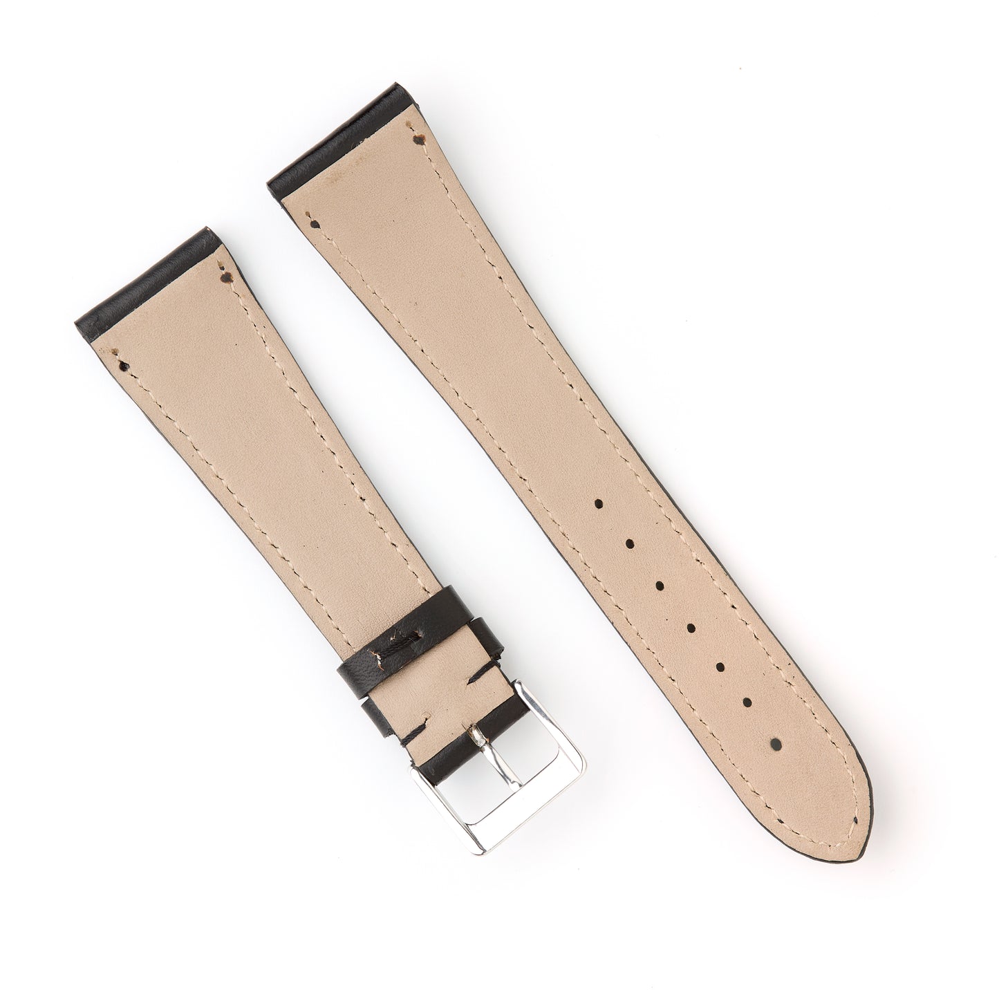 Hatchling Straps Vintage Inspired Black-Long 22mm
