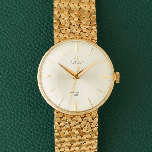 Universal Geneve 14k Yellow Gold Integrated Bracelet Automatic 28