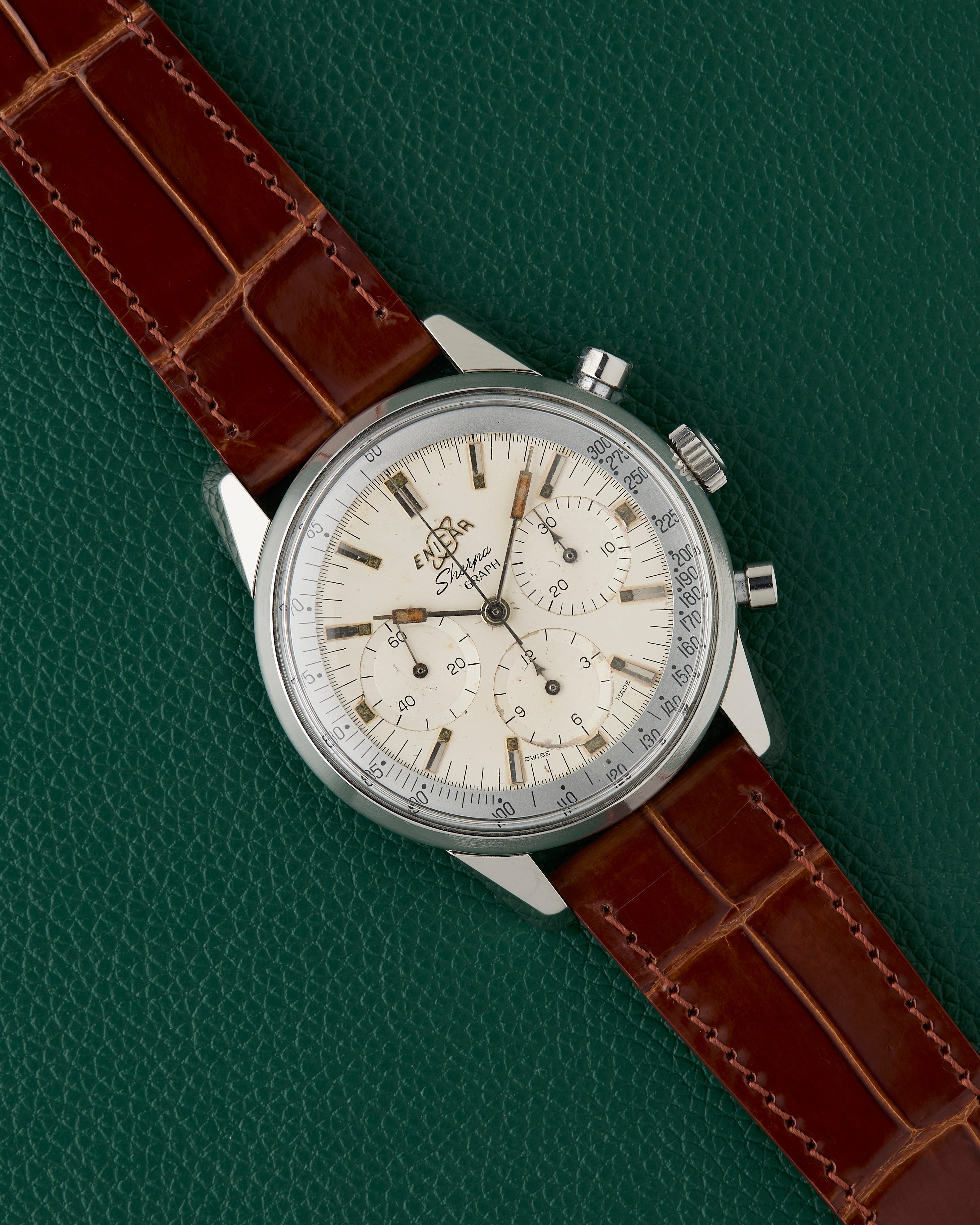 Enicar Sherpa Graph MK 1B Vintage Chronograph Valjoux 72