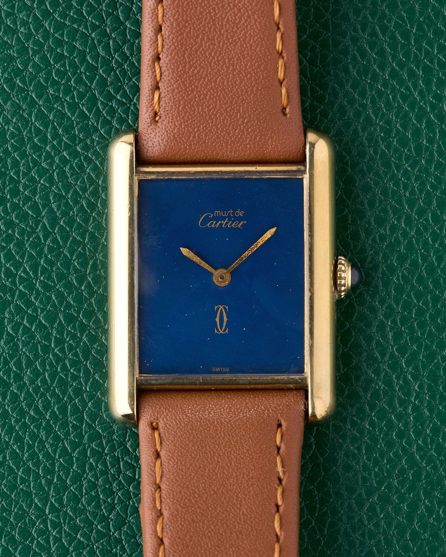 Cartier Tank Must de Cartier Blue Dial Manual Winding