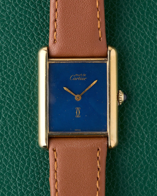 Cartier Tank Must de Cartier Blue Dial Manual Winding