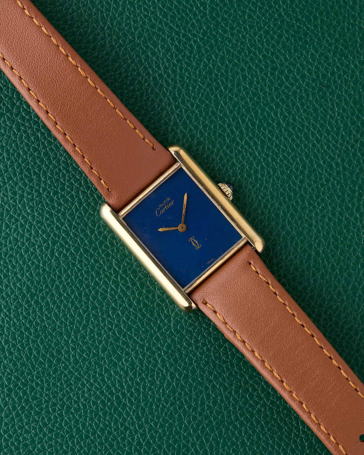 Cartier Tank Must de Cartier Blue Dial Manual Winding