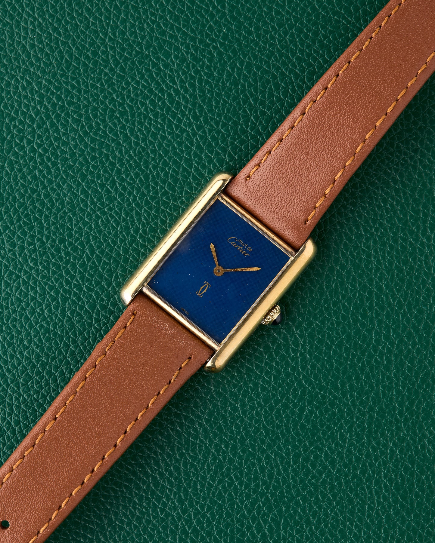 Cartier Tank Must de Cartier Blue Dial Manual Winding