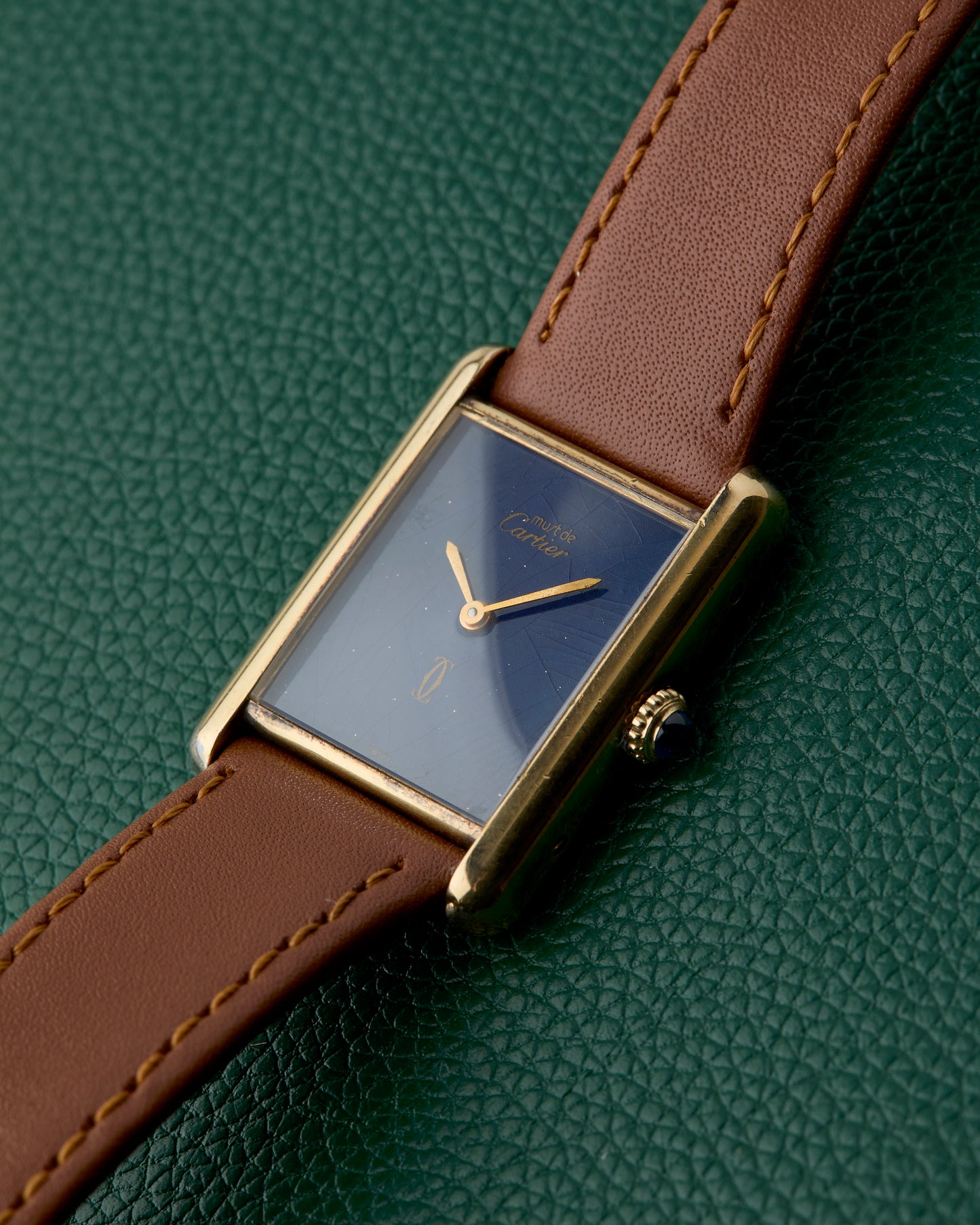 Cartier Tank Must de Cartier Blue Dial Manual Winding