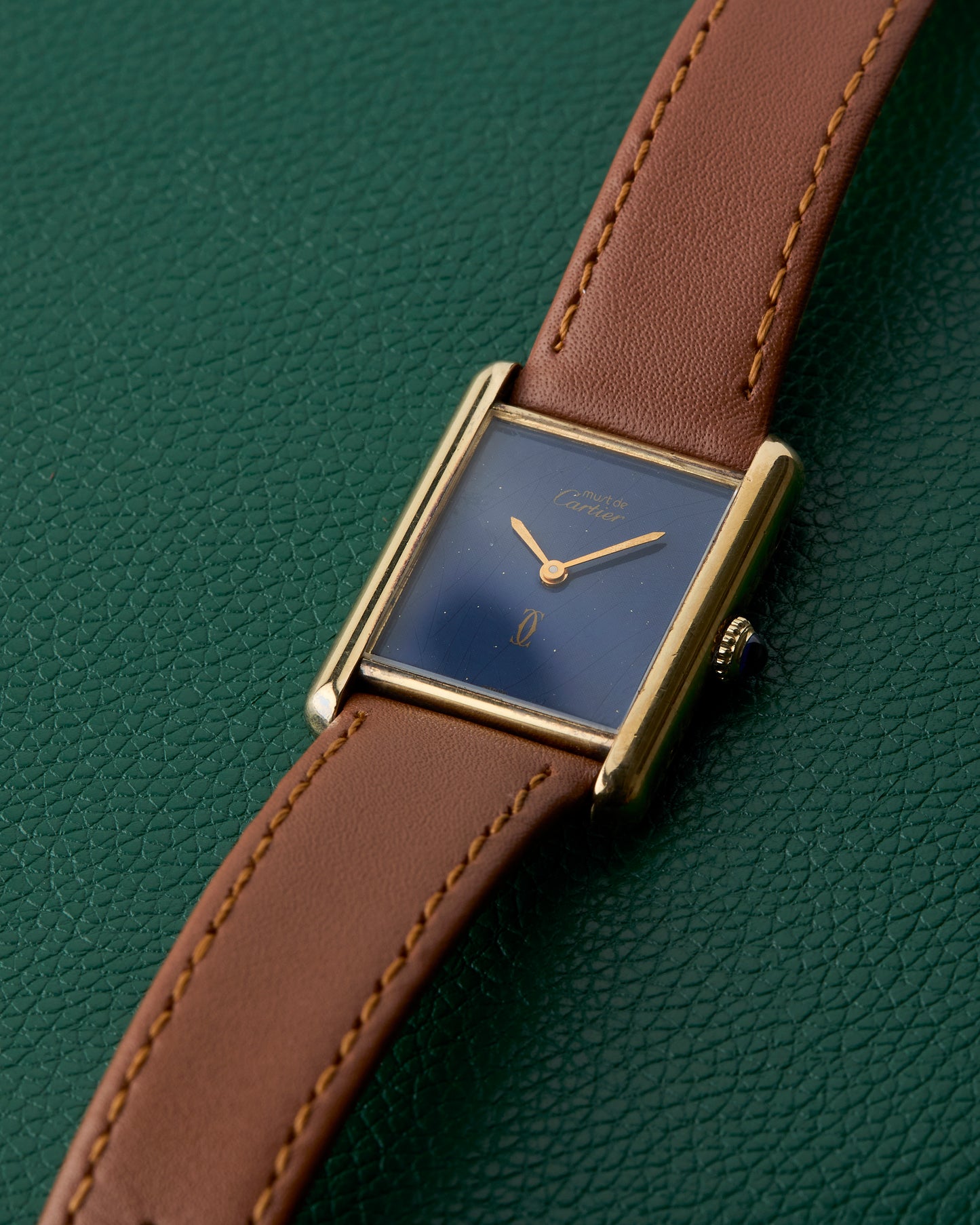 Cartier Tank Must de Cartier Blue Dial Manual Winding