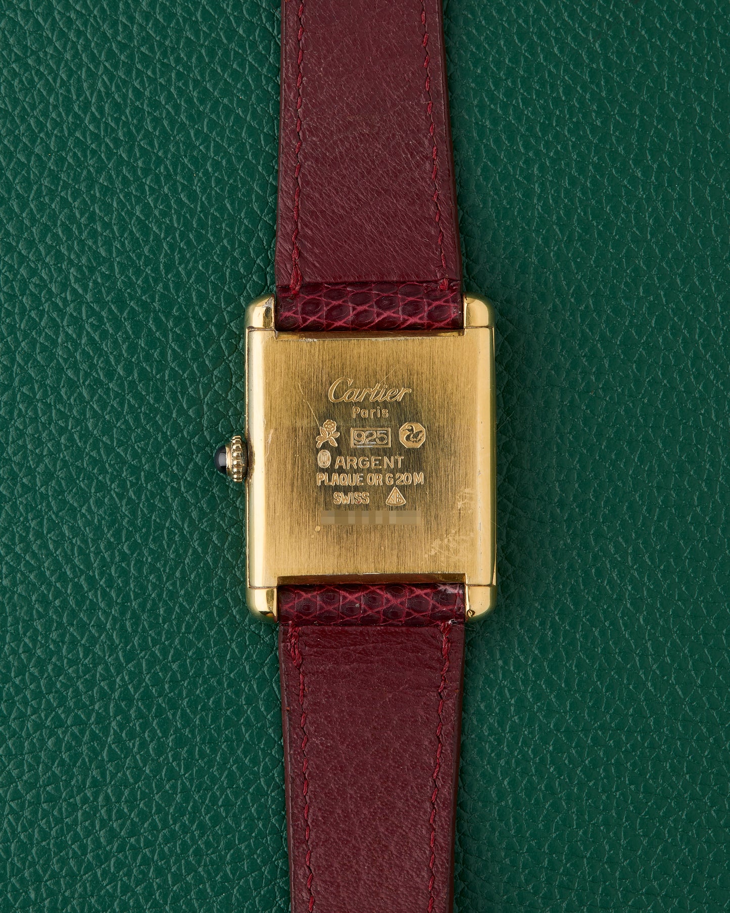 Cartier Tank Must de Cartier Rouge Burgundy Dial Manual Wind