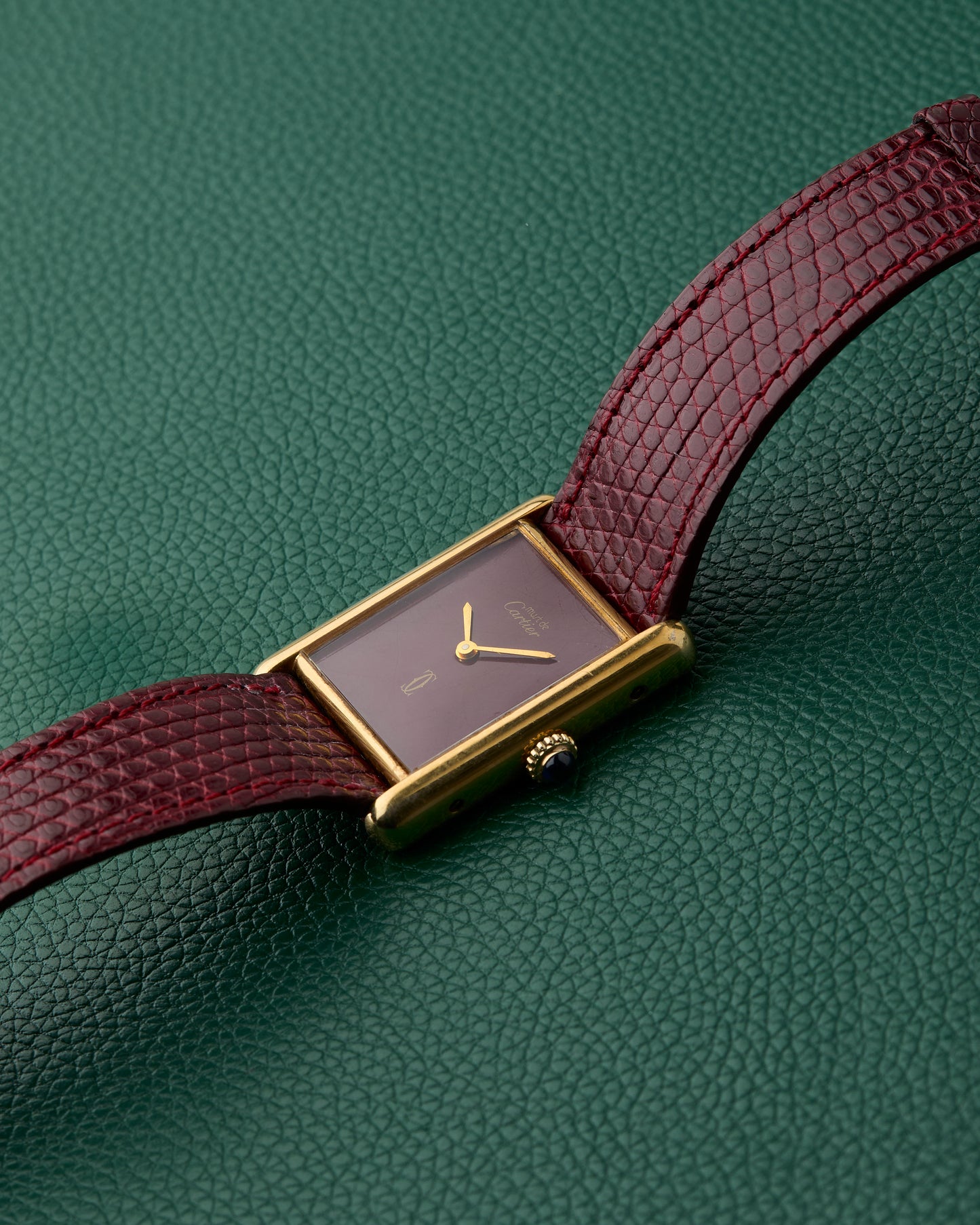 Cartier Tank Must de Cartier Rouge Burgundy Dial Manual Wind