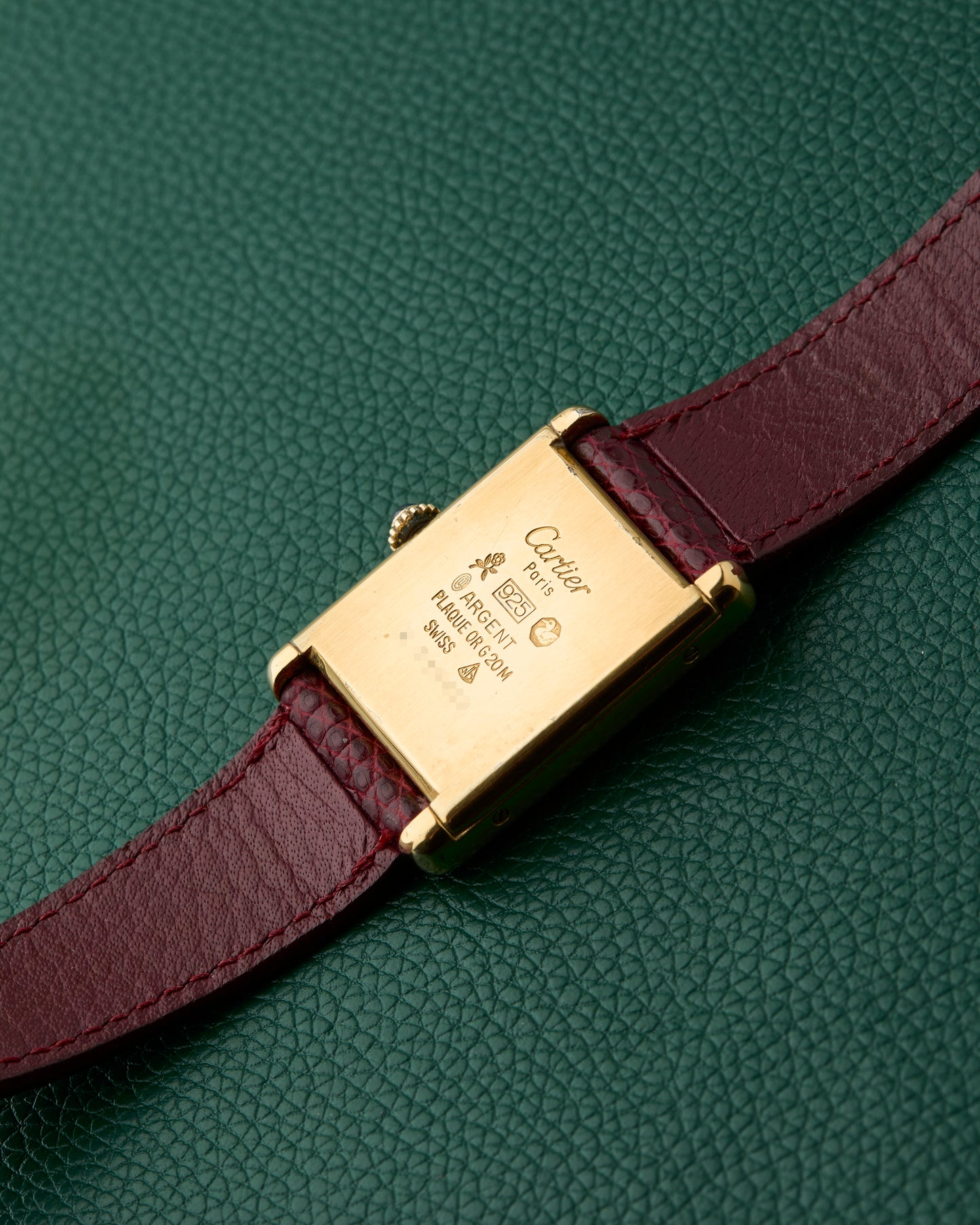 Cartier Tank Must de Cartier Rouge Burgundy Dial Manual Wind
