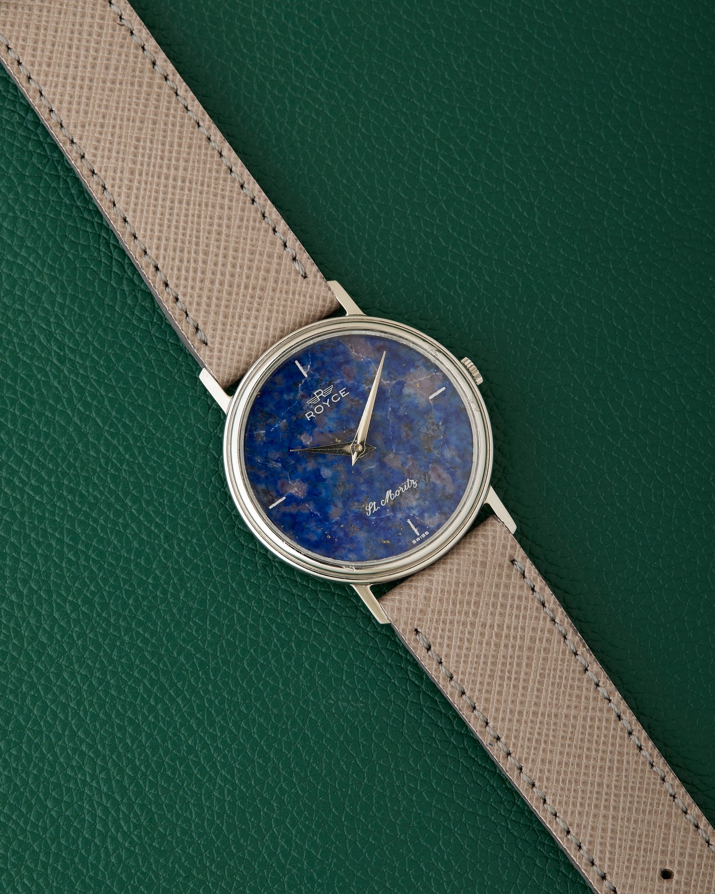 Royce St. Moritz Lapis Lazuli Dial Vintage Wristwatch