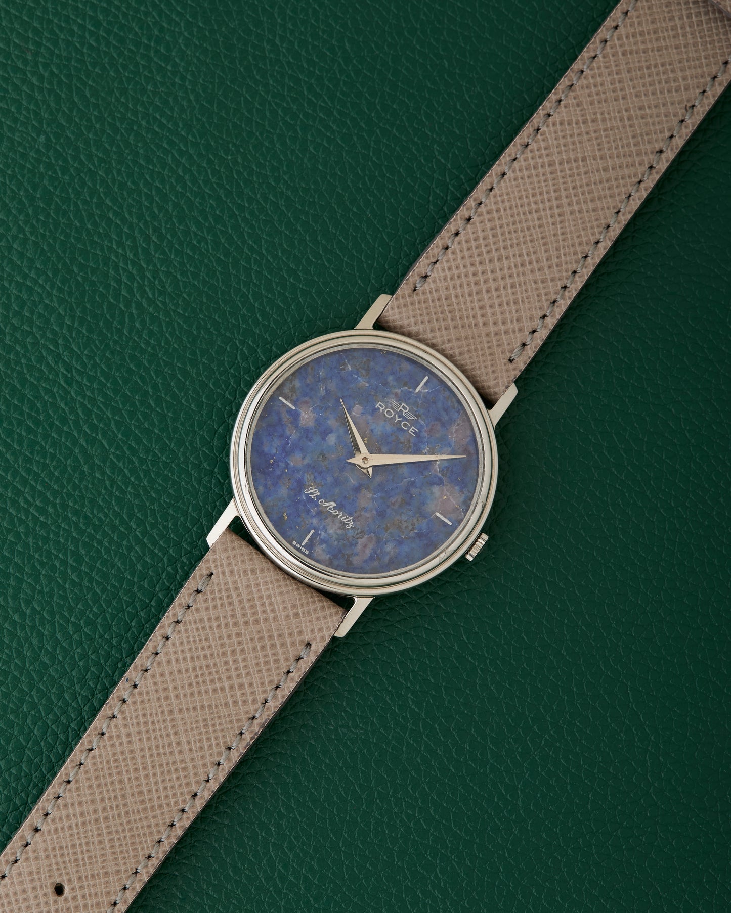Royce St. Moritz Lapis Lazuli Dial Vintage Wristwatch