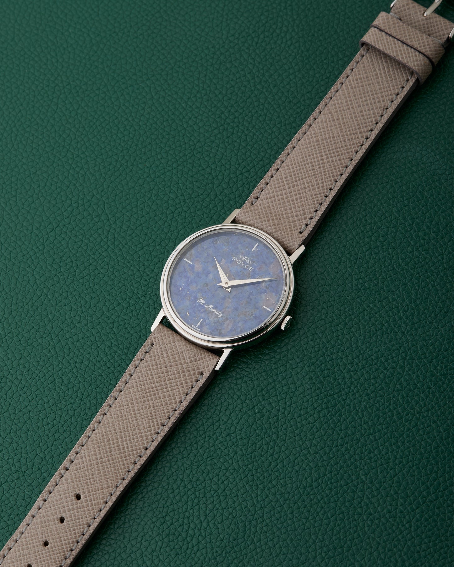 Royce St. Moritz Lapis Lazuli Dial Vintage Wristwatch