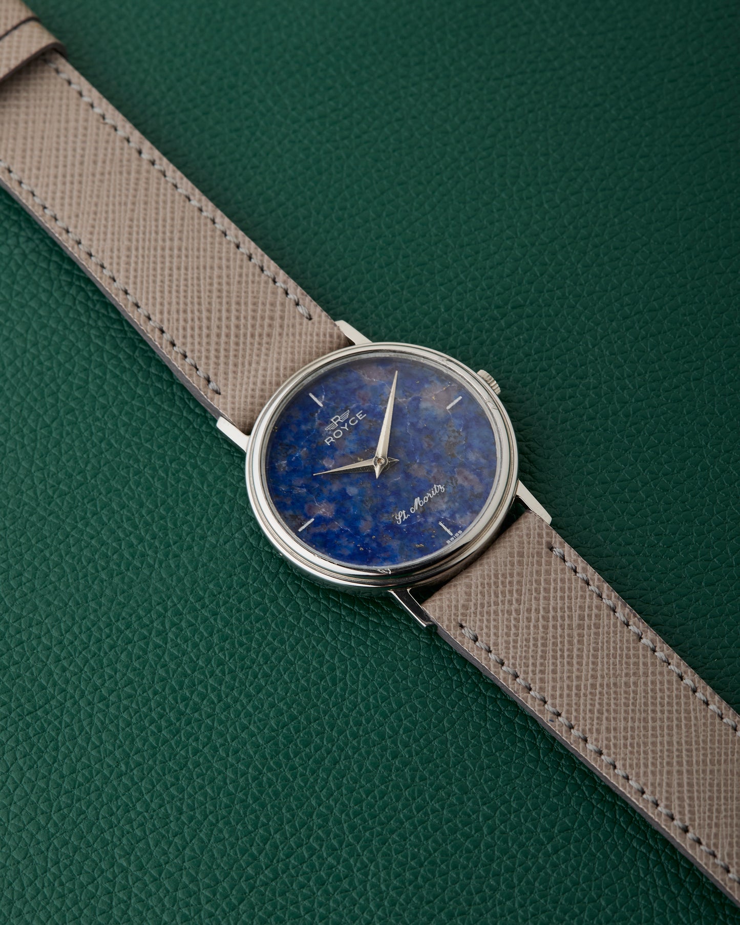 Royce St. Moritz Lapis Lazuli Dial Vintage Wristwatch