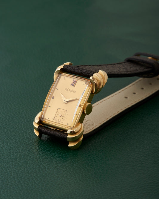 LeCoultre 14K Gold Art Deco Jaeger-LeCoultre Fancy Lugs Watch