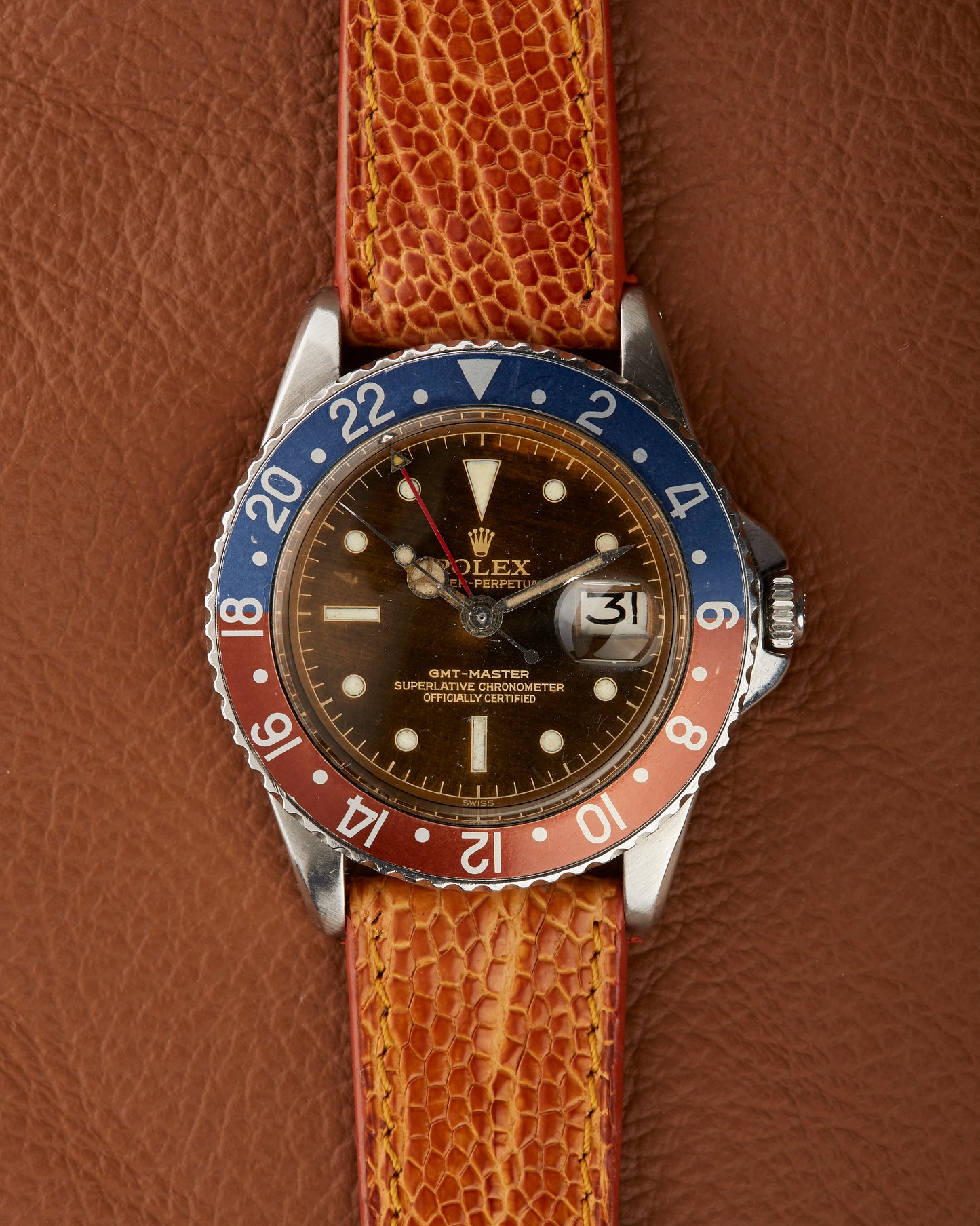 Rolex 1675 GMT-Master PCG Tropical Chapter Ring Gilt Dial 1959