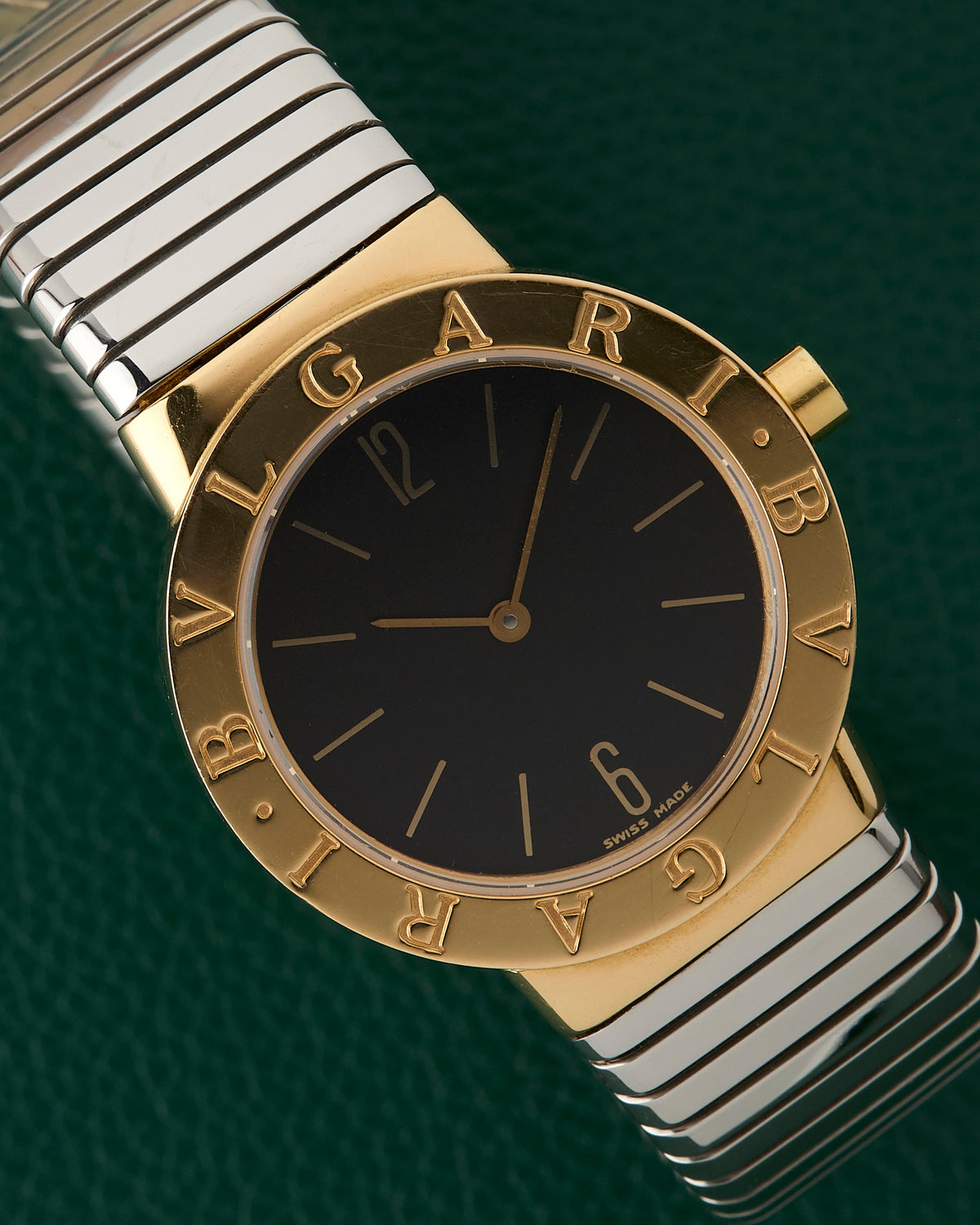Bulgari Tubogas Ref. BB 30 2T Two Tone 18K Gold Cuff Bracelet