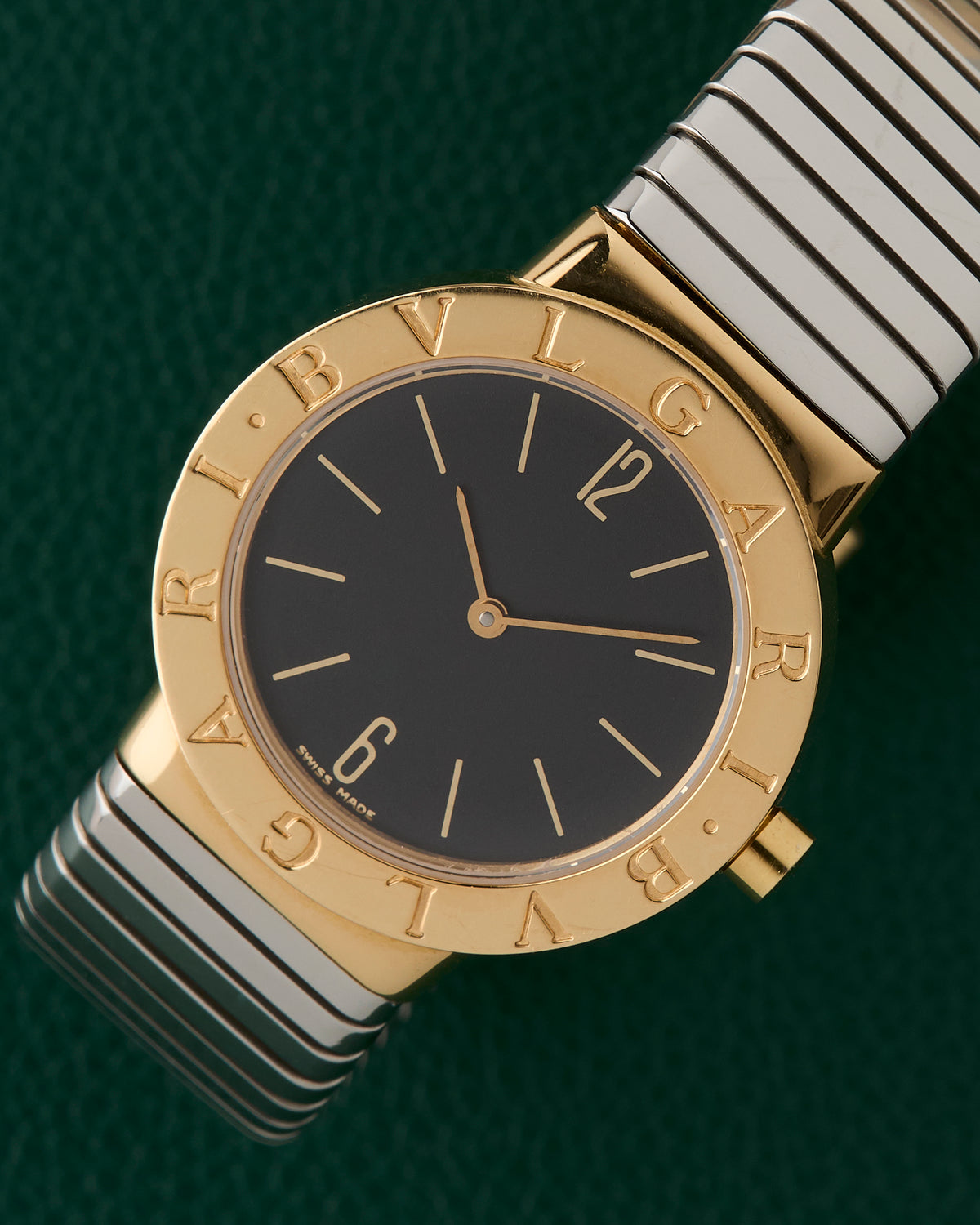 Bulgari Tubogas Ref. BB 30 2T Two Tone 18K Gold Cuff Bracelet