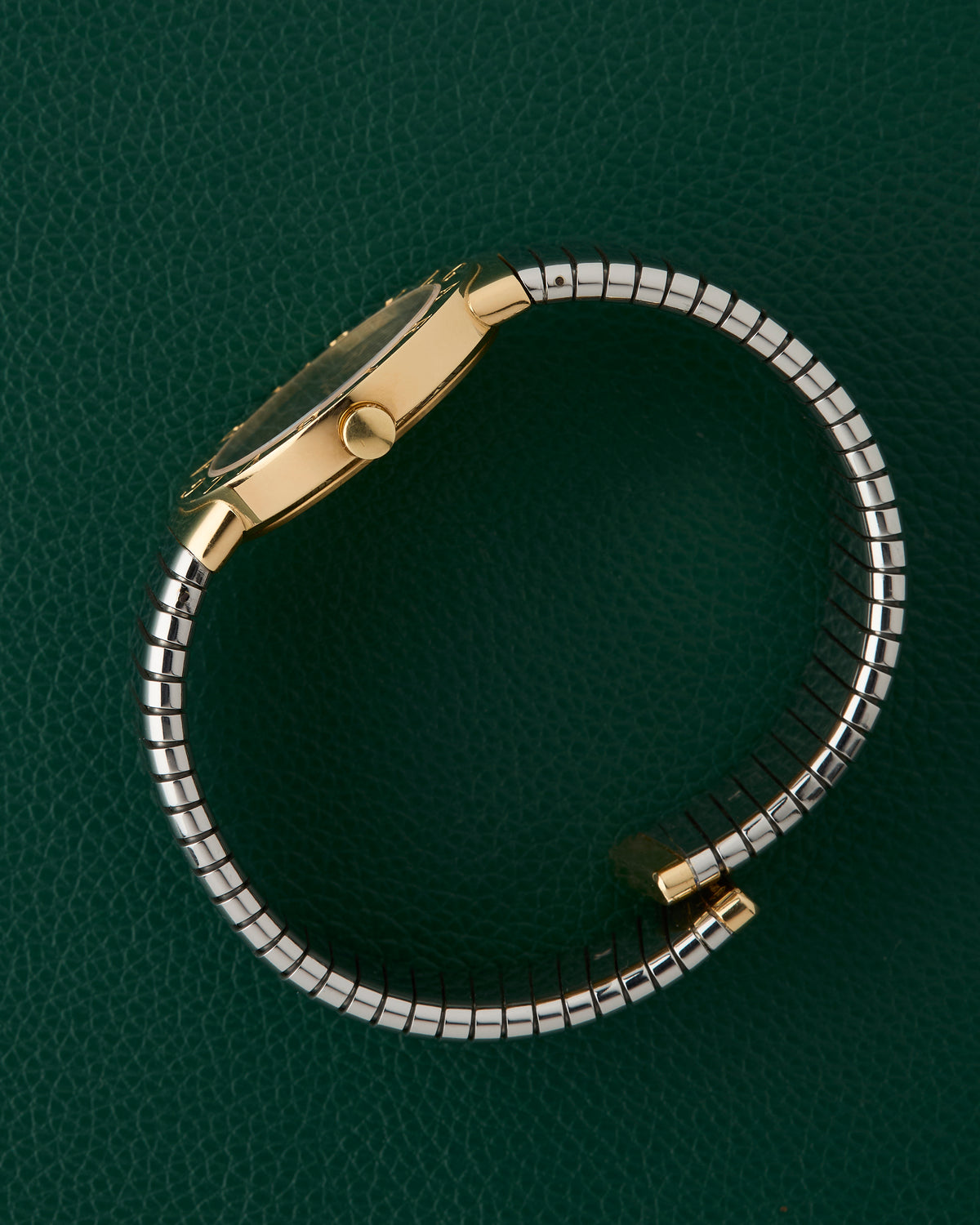 Bulgari Tubogas Ref. BB 30 2T Two Tone 18K Gold Cuff Bracelet
