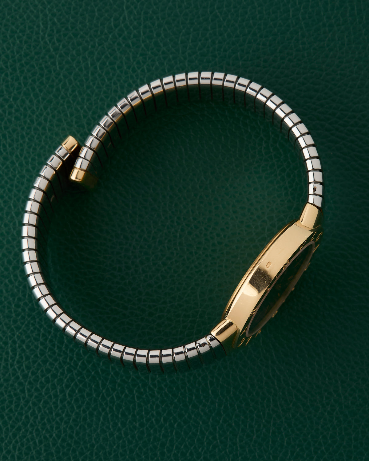 Bulgari Tubogas Ref. BB 30 2T Two Tone 18K Gold Cuff Bracelet