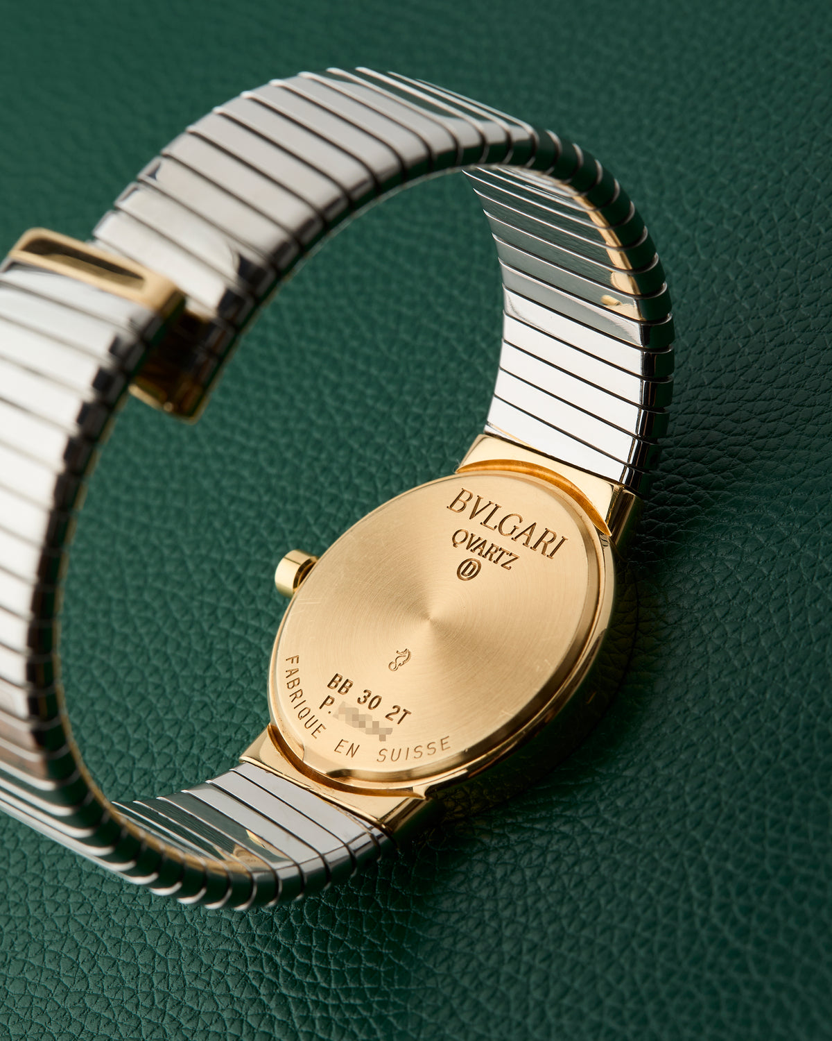Bulgari Tubogas Ref. BB 30 2T Two Tone 18K Gold Cuff Bracelet