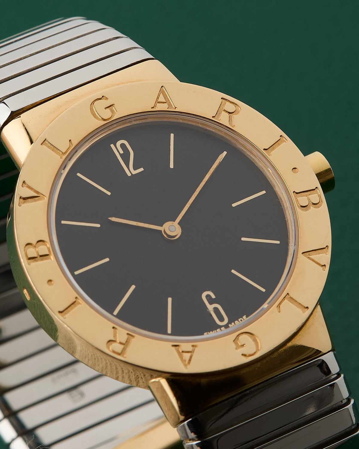 Bulgari Tubogas Ref. BB 30 2T Two Tone 18K Gold Cuff Bracelet