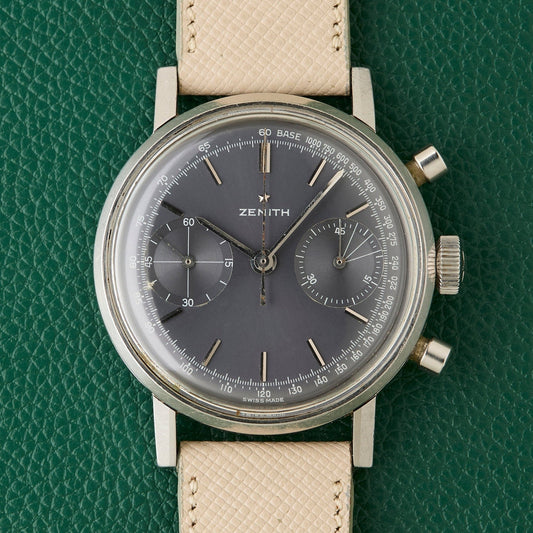 Zenith A271 Slate Sunburst Grey Vintage Chronograph